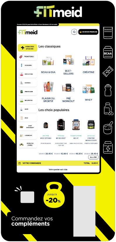 Borne Fitmeid - écran tactile pour salle de sport