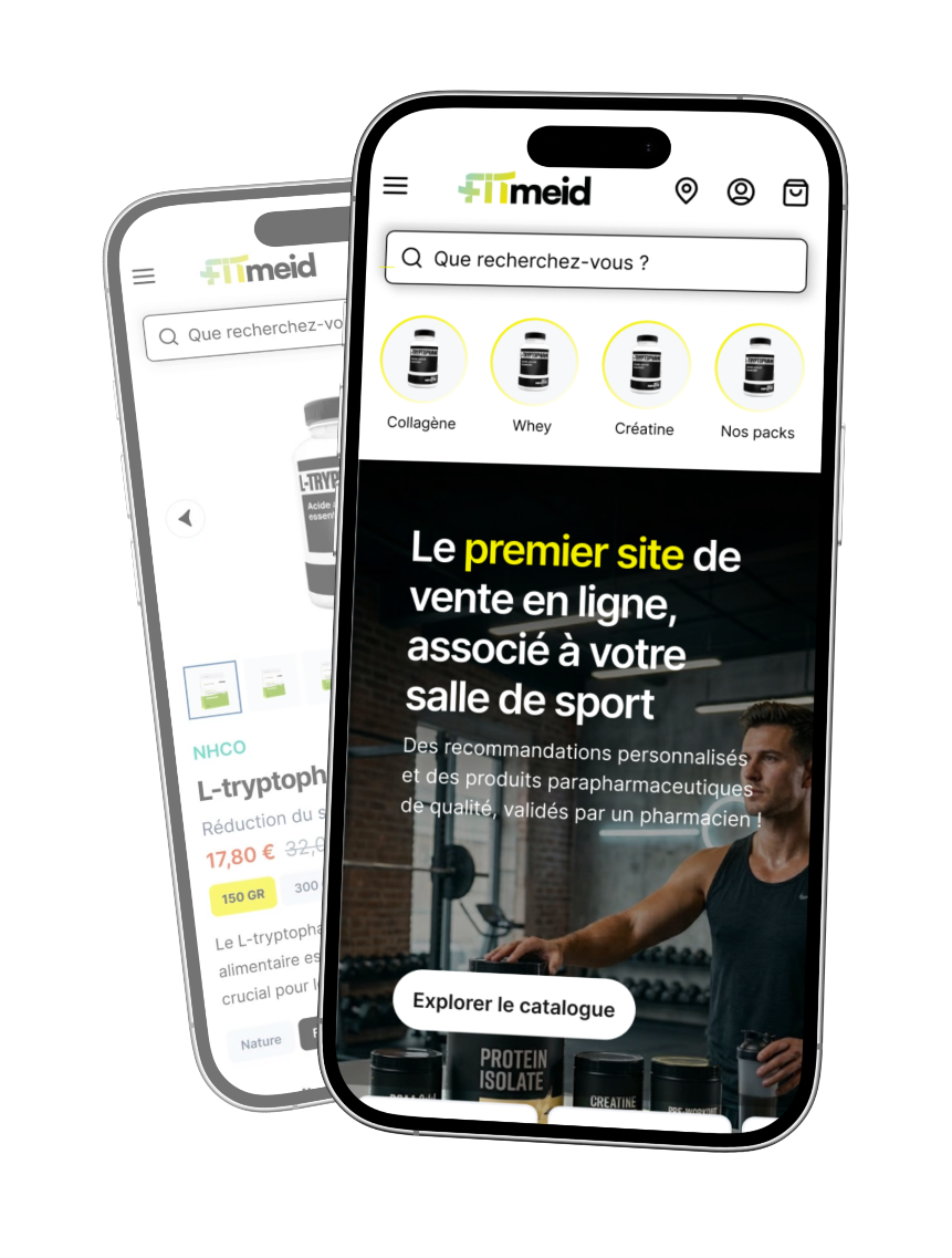 Le site Fitmeid — commande en ligne sur mobile